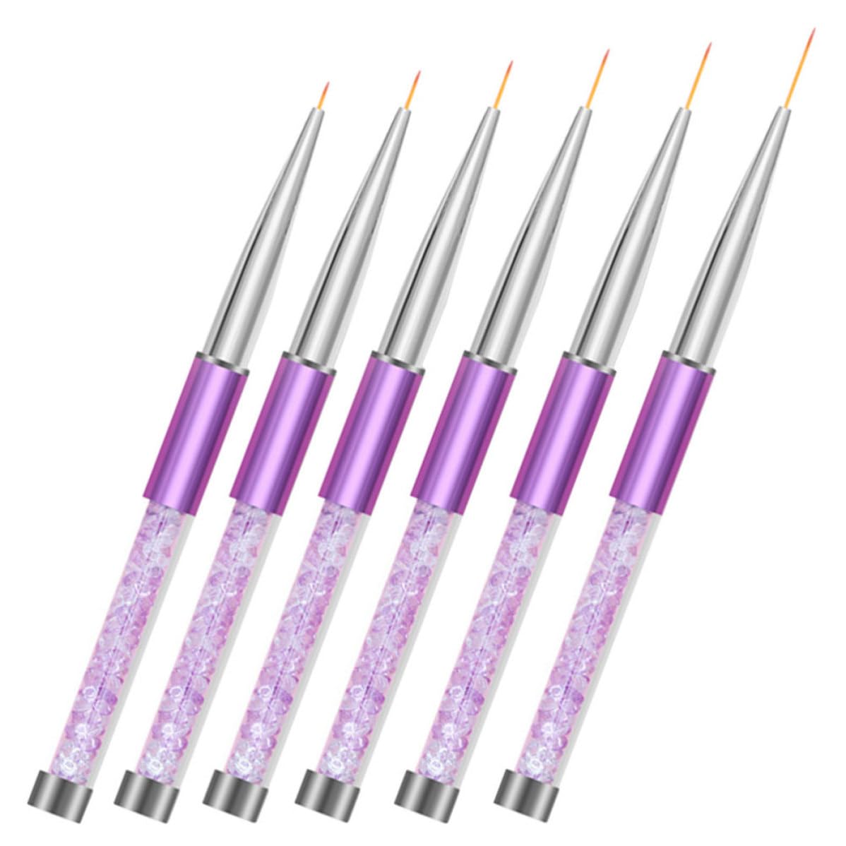 6pcs Nail Art Liner Pen Set for Fine Line Drawing and Painting