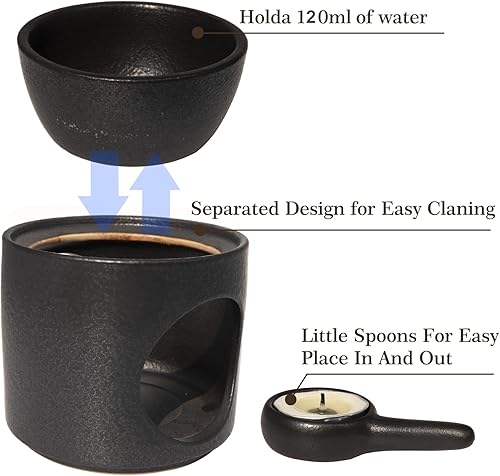 Miniatura 4 de Quemador de cera  Calentador de velas de cerámica  Derretidor de velas de cera  Duftlampe  Difusor de aceite perfumado con candelita  Tamaño H* 4.3