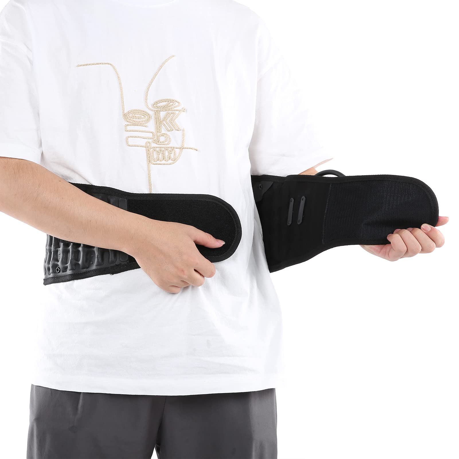 01 Ceinture de Soutien Lombaire, Ceinture Dorsale de décompression réduisant la Pression discale Ceinture de Soutien Dorsal Gonflable de Taille réglable pour Le Soutien Lombaire pour Hommes et
