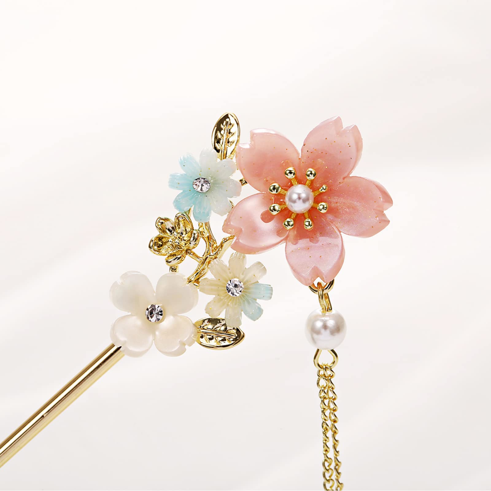 着物 浴衣にも♡和風 和柄 桜ヘアピン ヘアクリップ 髪飾り 髪留め ヘアピン セット 桜 花 ヘアクリップ 和装 髪飾り 結婚式 シンプル