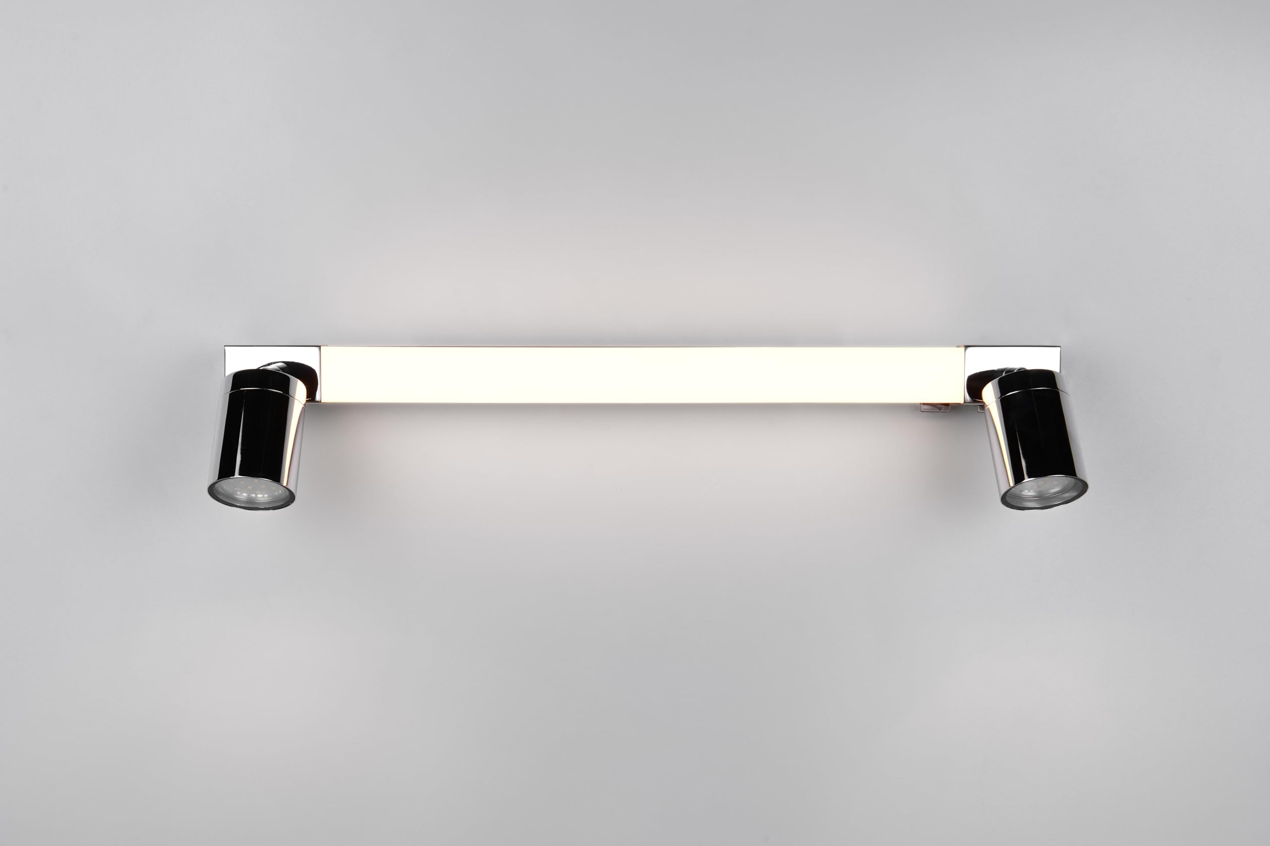 Trio Leuchten Aplique de baño LED ENRICO 281470306, metal cromado, 6,5 vatios LED, excl. 2x GU10, color de luz ajustable