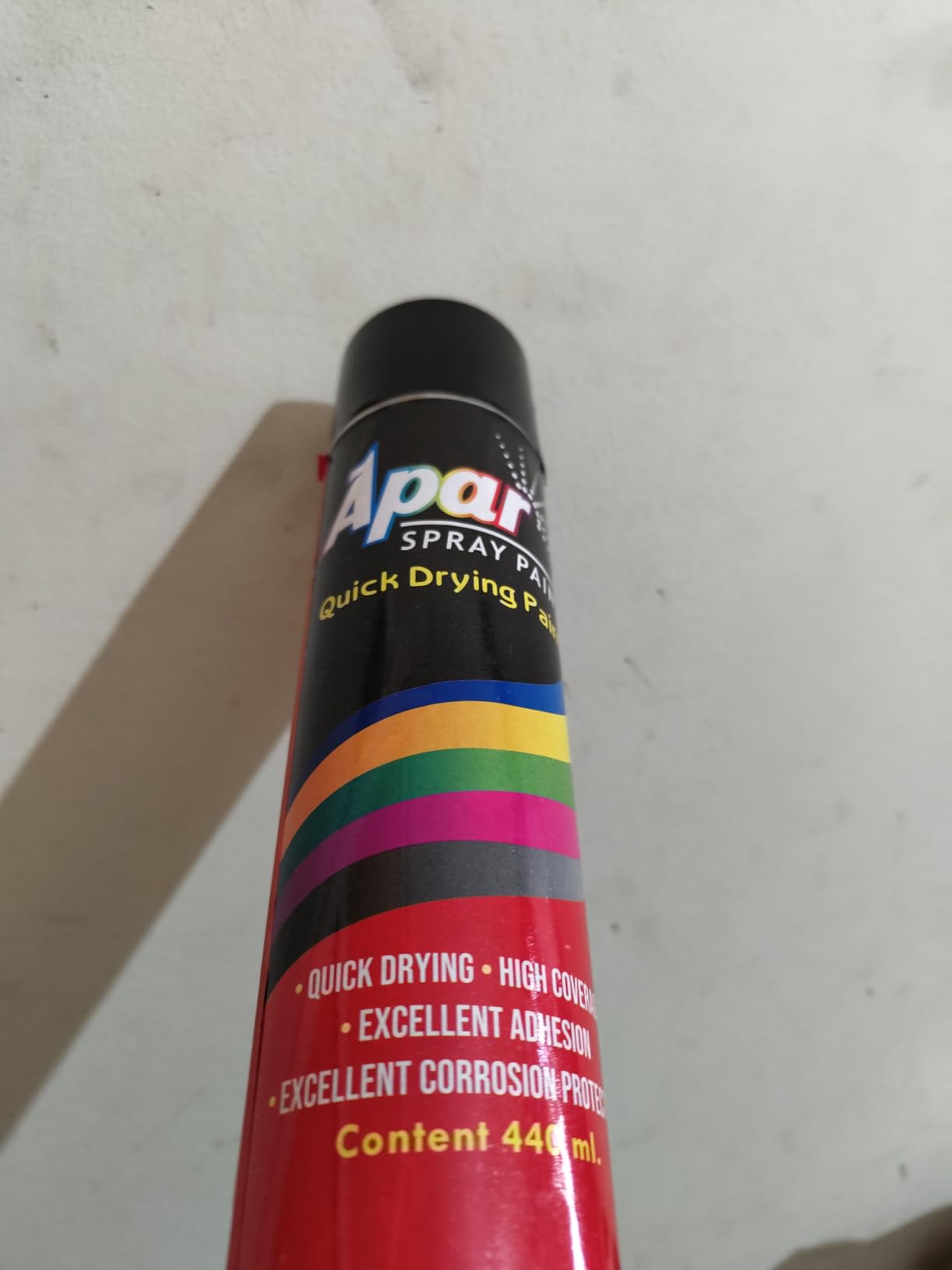APAR Heat Resistant Spray Paint MATT BLACK (upto 600°C) 440 ml, For
