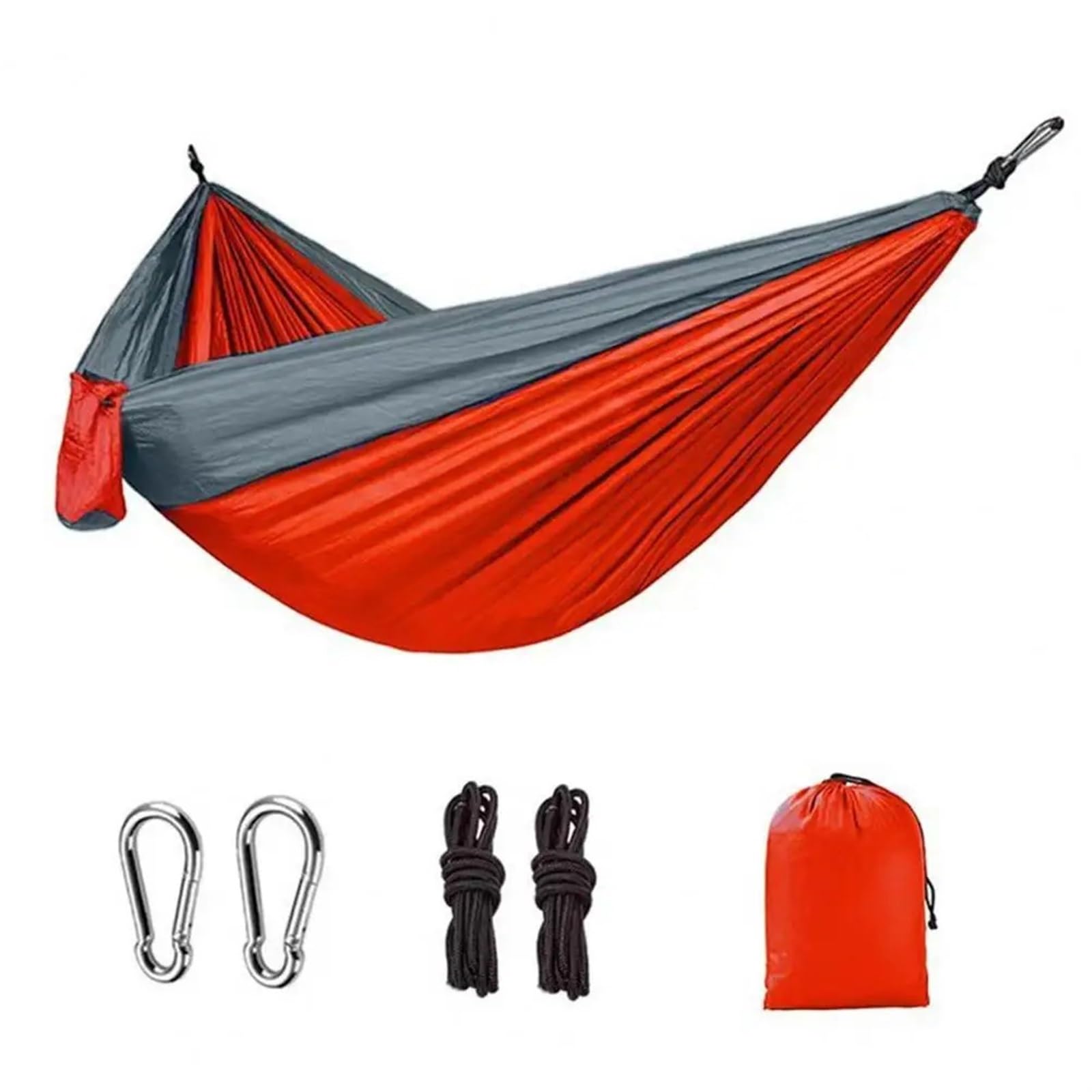 Hamac de Camping Compact et Durable, Portable, avec Une Forte capacité de Charge, for Les Aventures en Plein air, Simple for Le Camping pour la randonnée, Le Camping(Orange)