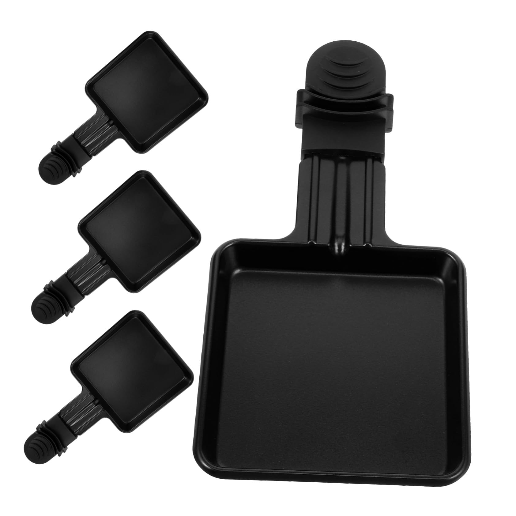 Poêles à fromage carrées en acier inoxydable Toyvian - Lot de 4 mini-poêlons à raclette