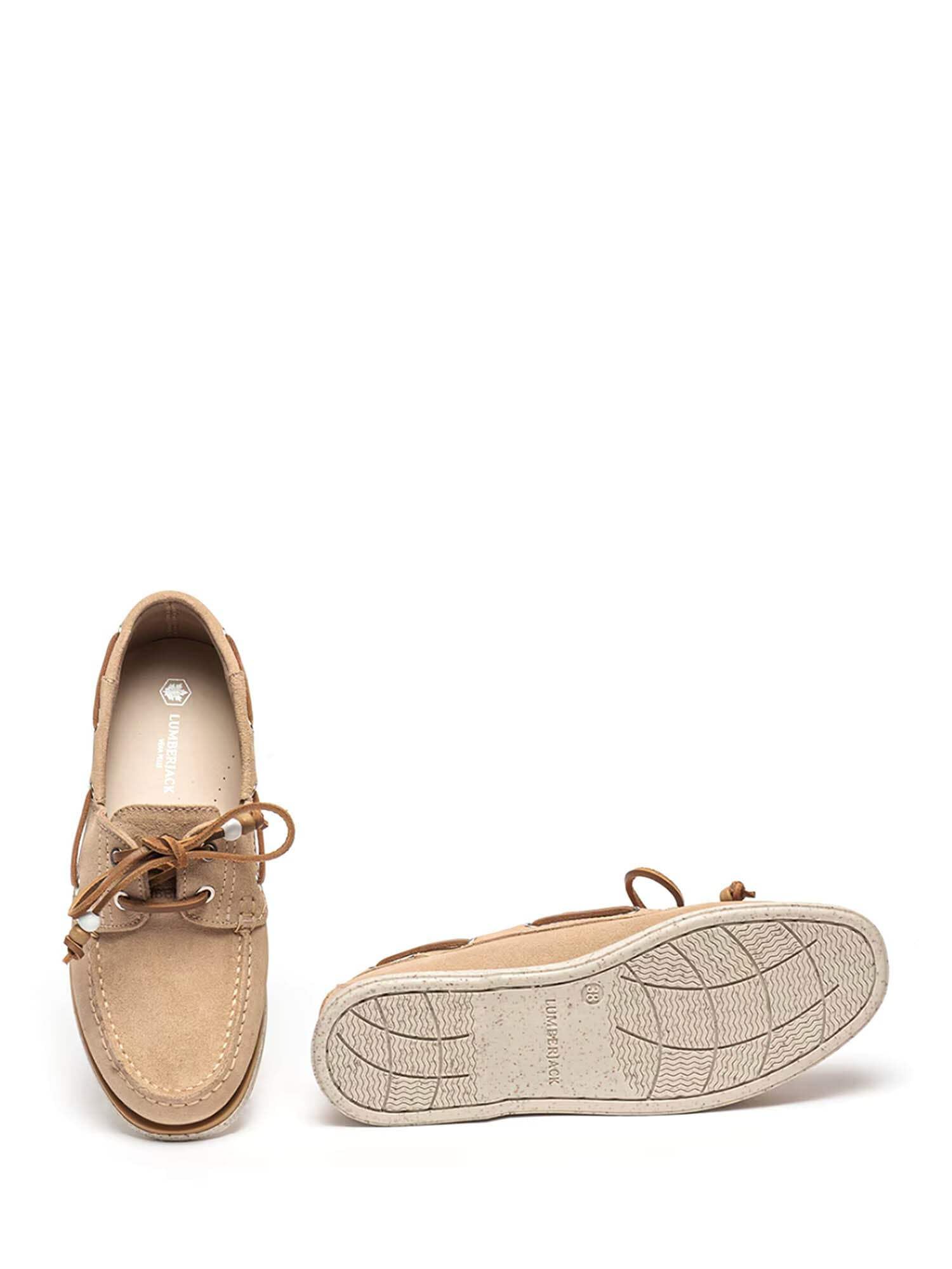 Lumberjack Navigator Mocassin Lacé Femme en Daim Style Bateau