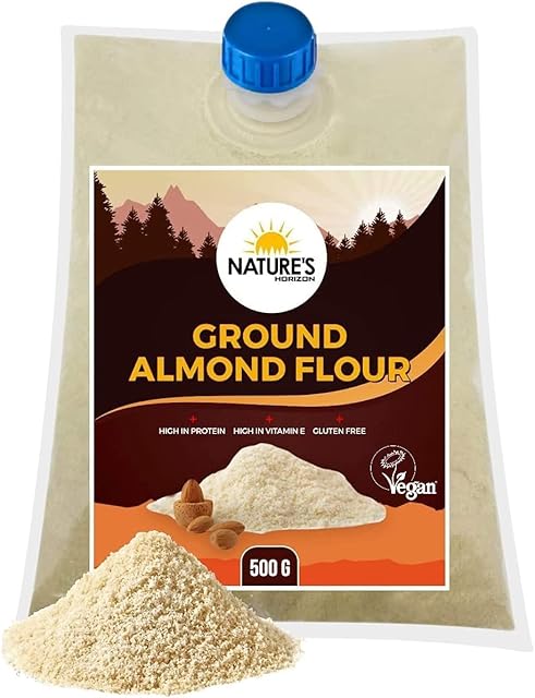 Almond Flour (500g) | Superfood | Perfect for Baking Cakes, Desserts & Bread | Keto-Friendly | Naturally Gluten-Free | High in Protein by Nature's Horizon®