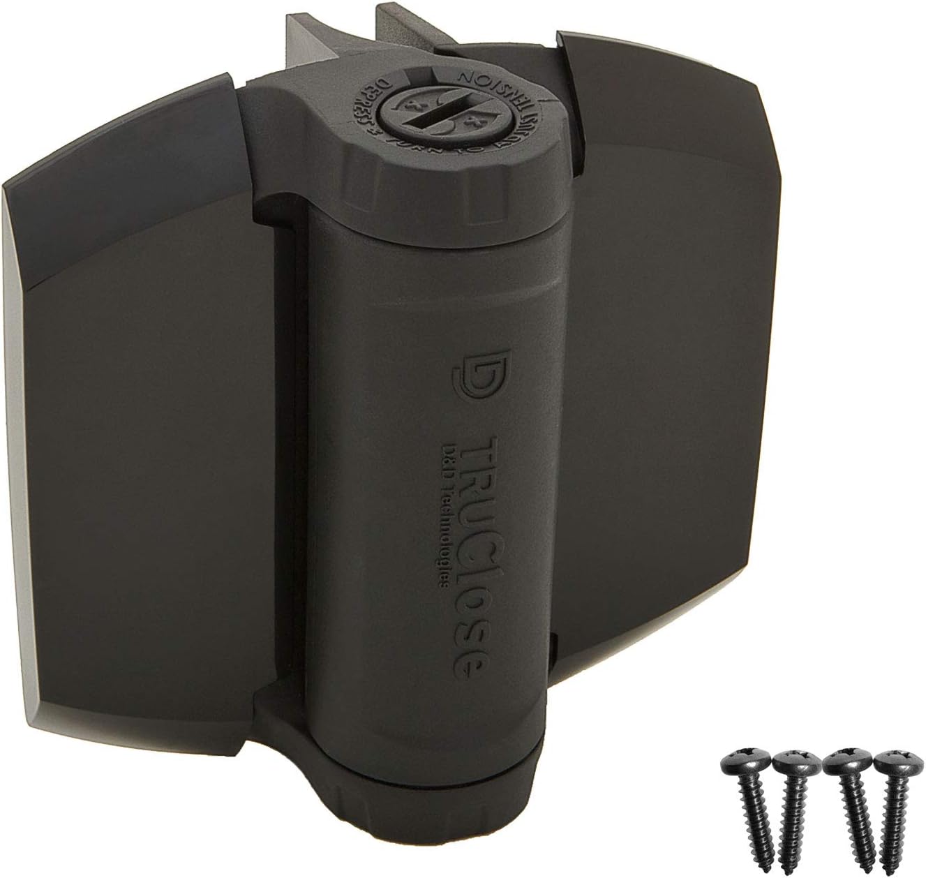 D&D TECHNOLOGIES TCHD1L2S3BTS Series 3 TruClose Heavy Duty Hinges with 2 Legs-for Metal Gates, Black