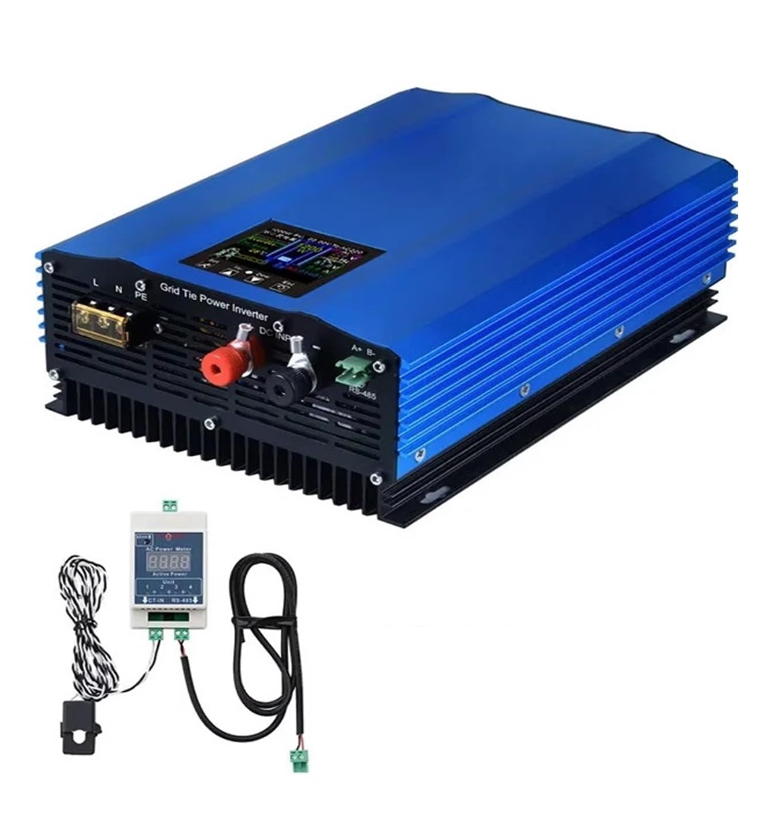 Inversor de conexión a Red de 1200 W y 1000 W con limitador, inversor Solar de Onda sinusoidal Pura, Modo de Descarga de batería, Entrada de 48 V/24 V Opcional(1200W 48V Bat)