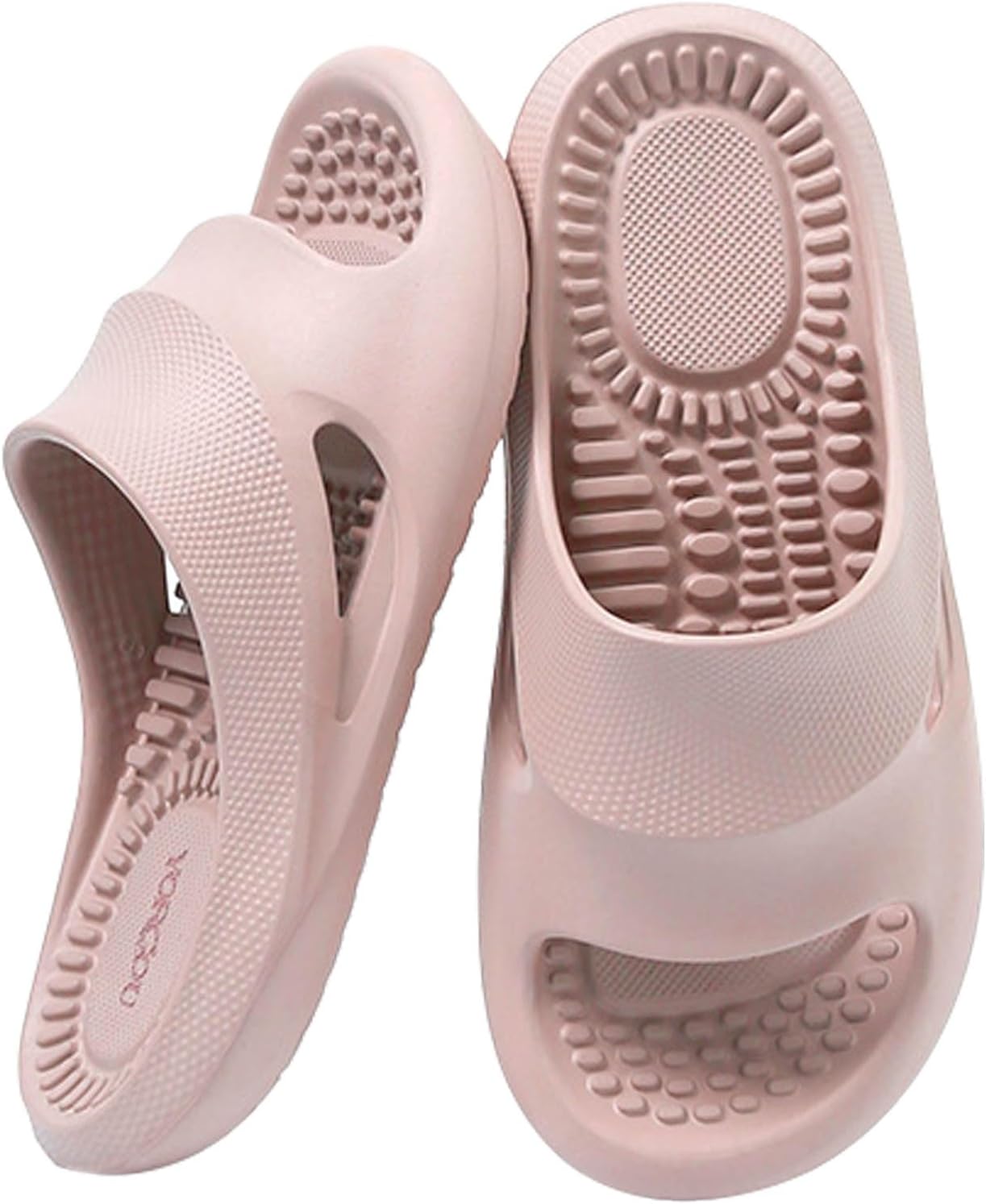 Massage Slippers for Women Men Plantar Fasciitis Sliders EVA Open Toe Soft Sliders Non-Slip Quick Dry Shower Shoes Indoor Outdoor