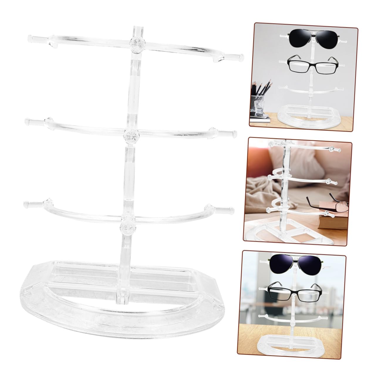 PRETYZOOM 8 Stk Brillenständer Sonnenbrillen-organizer-rack Brillenhalter Sonnenbrillen-organizer-ständer Glasständer Brillengestell Sonnenbrillen-präsentationsständer P.s Transparent