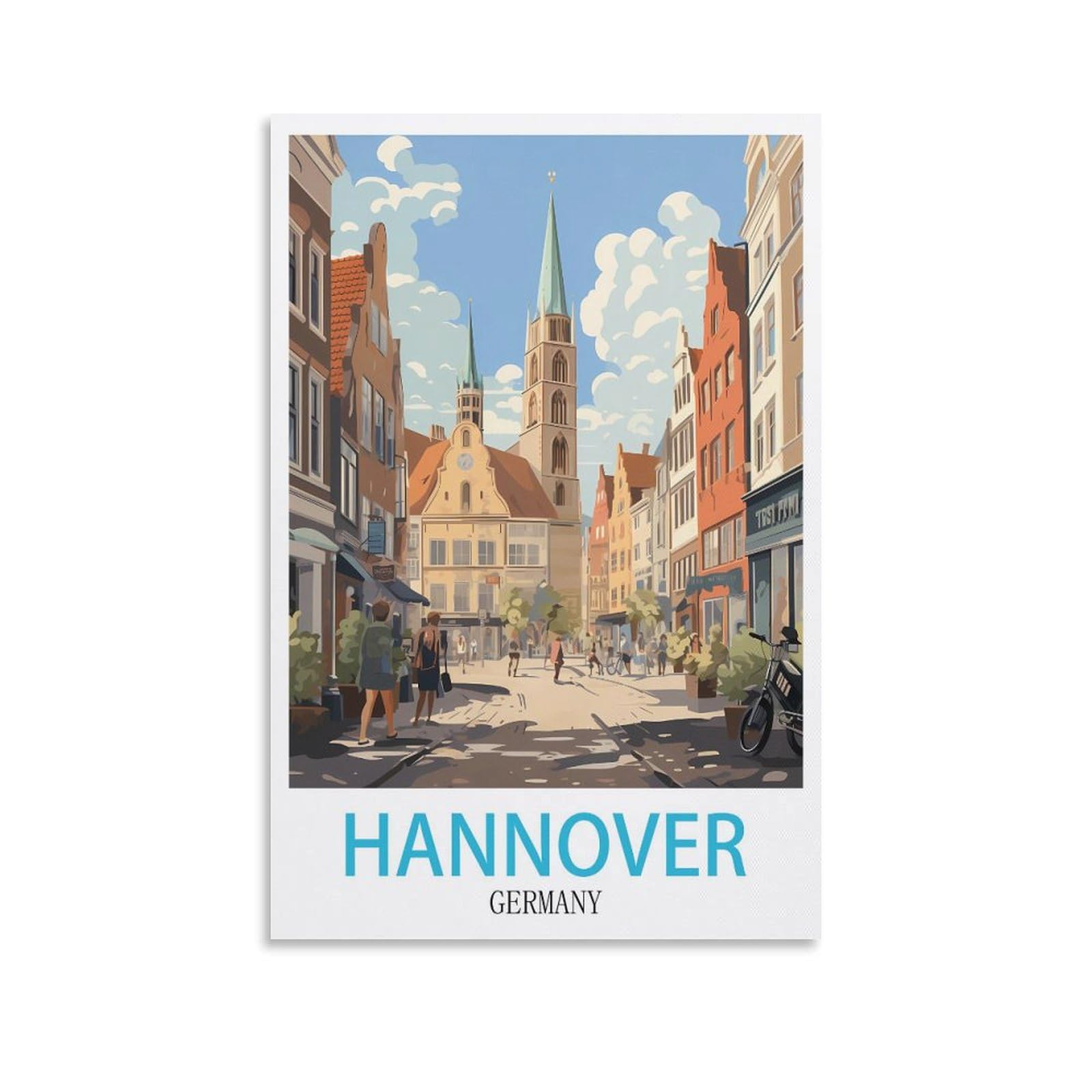Vintage Metal Tin Sign,Hannover Germany,Travel Tin Signs Metal Poster Wall Decor Office Cafe Bathroom Badroom 20x30cm