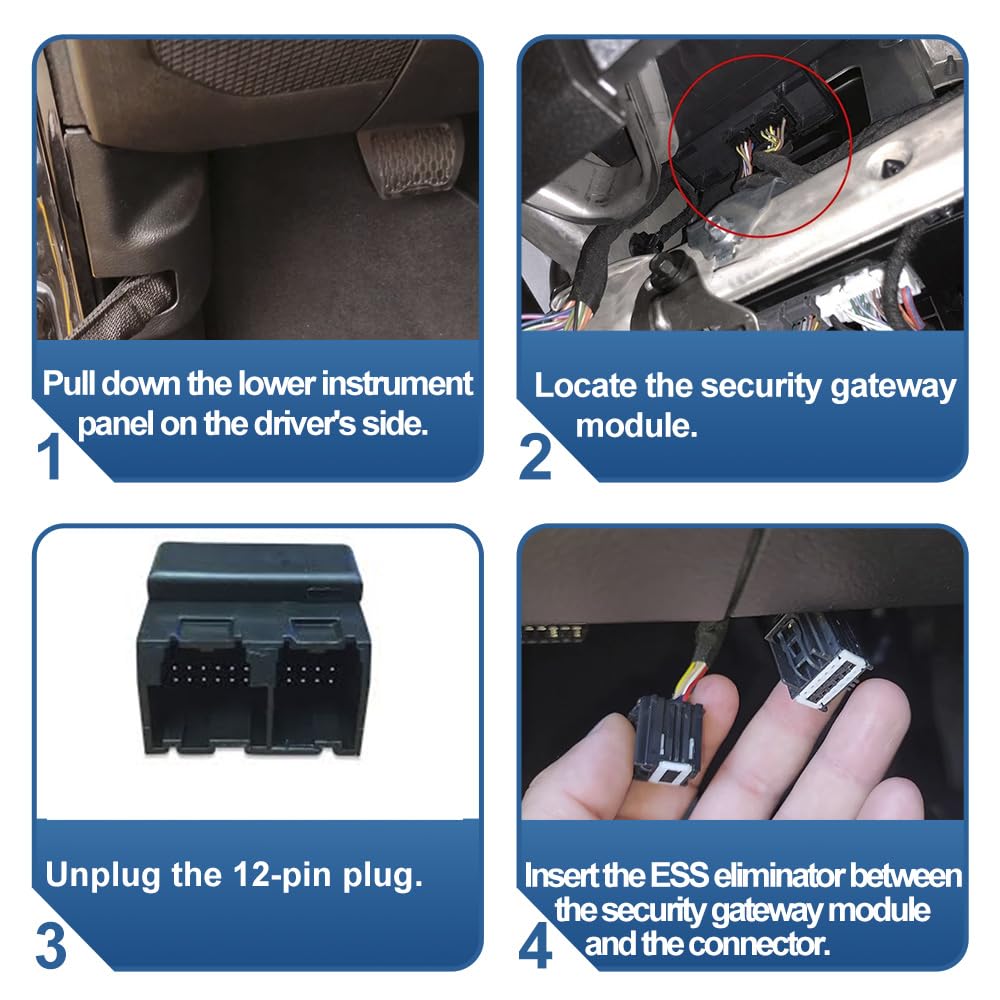 1X Auto Start Stop Disabilita/Elimina/Disabilita/Eliminatore per Je.ep Wrangler JL,Gladiator JT Cavo dispositivo di annullamento sistema di avviamento automatico di arresto motore