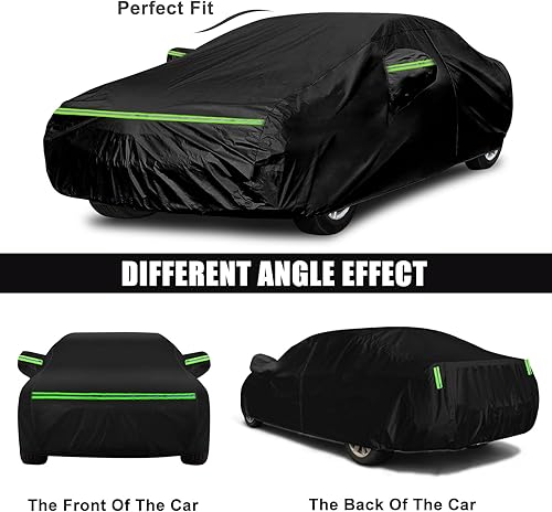 Miniatura 4 de Fundas impermeables de repuesto para Mercedes-Benz EQS Sedán, 6 capas para todo tipo de clima, cubierta de automóvil con puerta con cremallera y