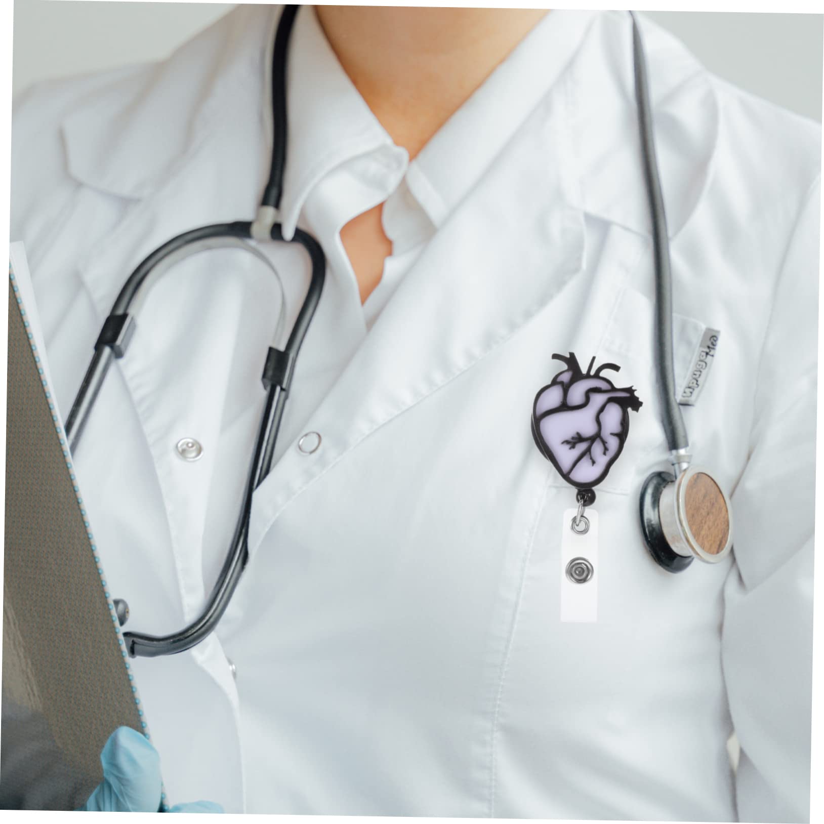 VILLCASE 4 Set Di Porta Badge Retrattili Per Infermieri Fibbie Decorative Per Badge Porta Biglietti Da Visita Pratici Leggeri E Compatti Per Ospedali E Uffici 2 Pezzi*4