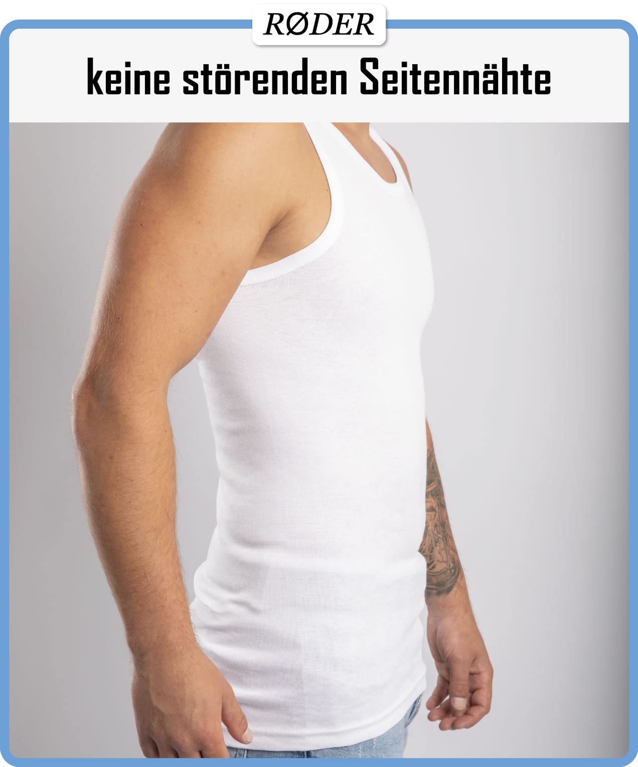 Premium 3er Pack • Unterhemd Herren• 100% gekämmte Baumwolle • Weiss • Schwarz • (S-3XL) • Tanktop
