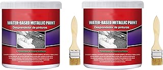 Gokame 100ml Water-Based Metal Rust Remover, Metallic Paint Rust Conversion Agent Chassis Rust Converter with Brush for All Metals (2PC)