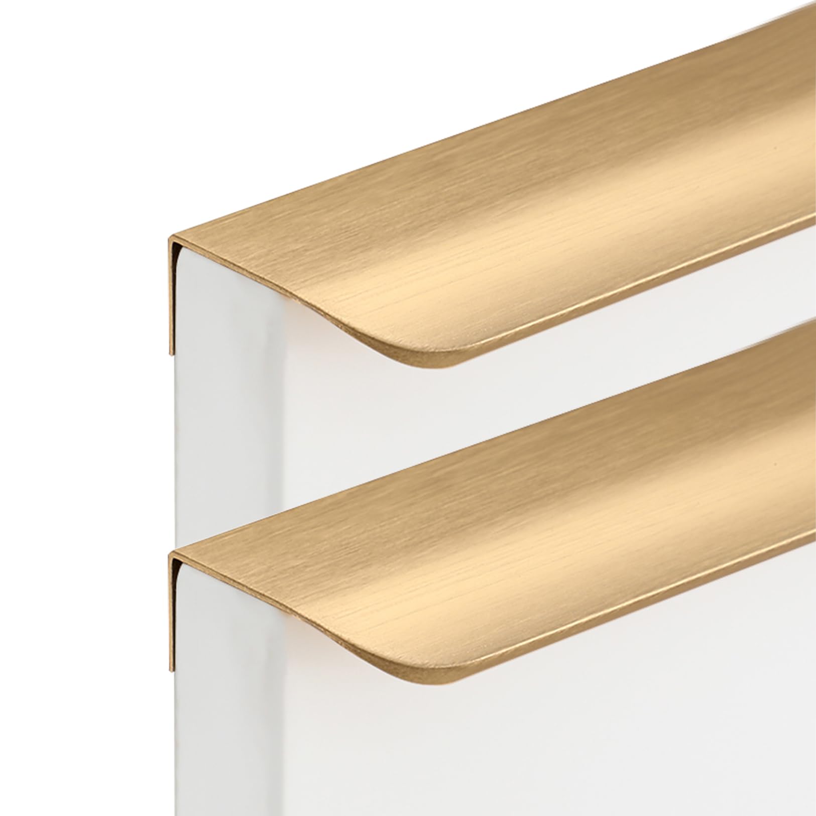 RRrawgff Brushed Gold Wardrobe Handles Invisible Drawer Handles Aluminum Alloy Kitchen Cabinet Handles Hidden Cupboard Handles 2 Pack (Length 800mm)