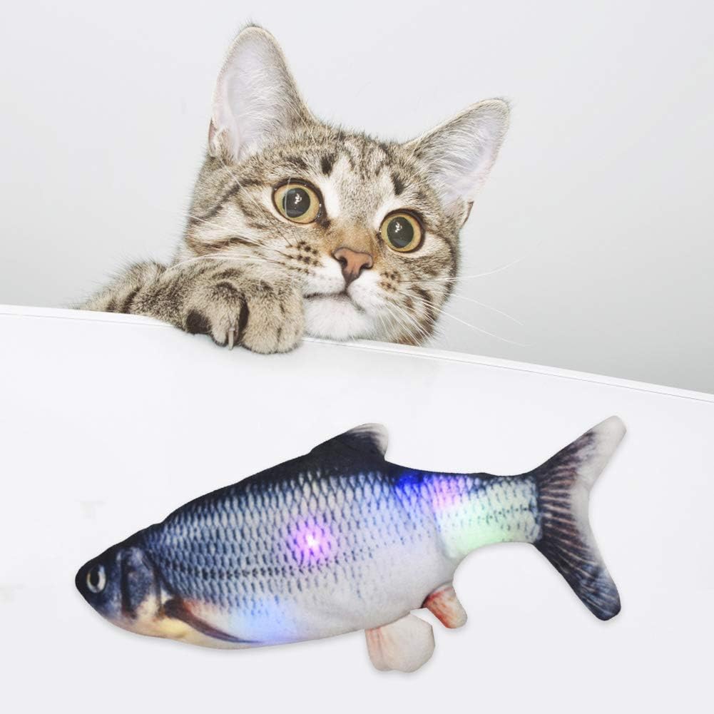 WANGQI Floppying Fish, juguete eléctrico para gatos, juguete ...