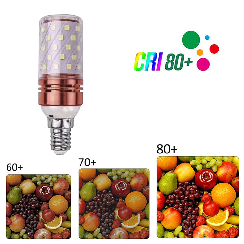 Bombillas Paquete de 10, bombilla LED de maíz de 16 W (equivalente a 160 W) sin estroboscópico, no regulable CA 100 V-240 V casquillo E14 de corriente constante, hogar/comercial (Tricolor Dimming E14)