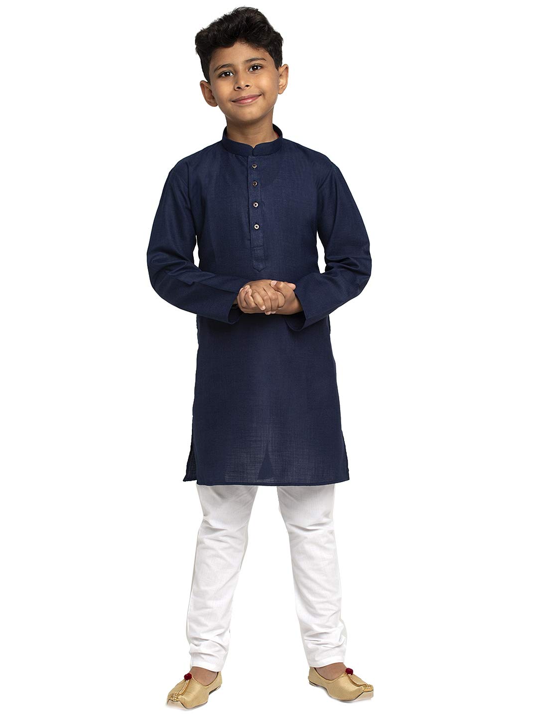 kraft india Kids Boys Solid Cotton Kurta Pyjama set-picture-29