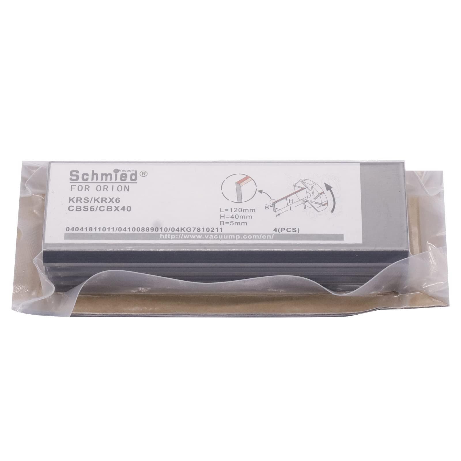 4Pcs Carbon Vanes 04041811011 04100889010 04KG7810211 for ORION Vacuum Pump KRS6, KRX6, CBS6, CBX40 120-40-5mm