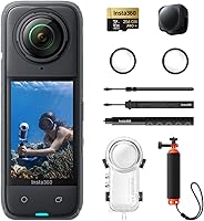 Vista 20 de Insta360 X4 Paquete de Resistencia - Cámara de acción impermeable 360 de 8K, video de gran angular de 4K, palo invisible para selfies, protectores