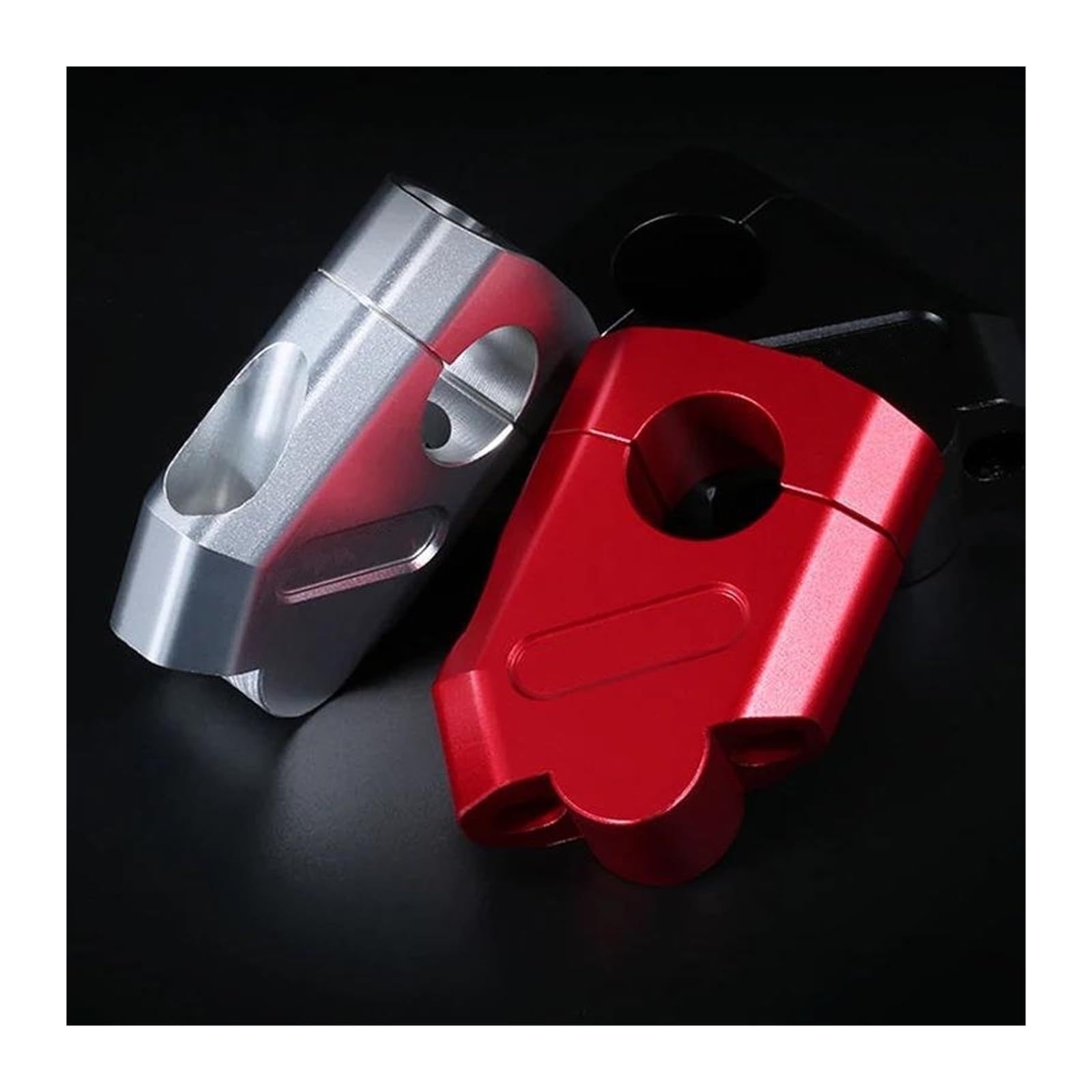 Elevadora Manillar Abrazadera Elevación para Manillar Motocicleta 22 Mm Y 28 Mm para Motocross(28mm Red)