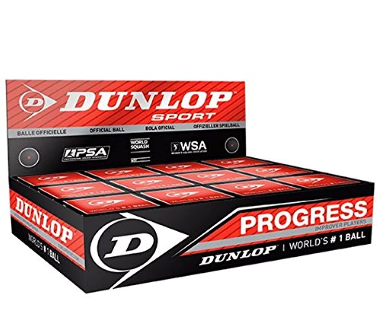 Dunlop Progress Squash Ball BOX (12-Balls)