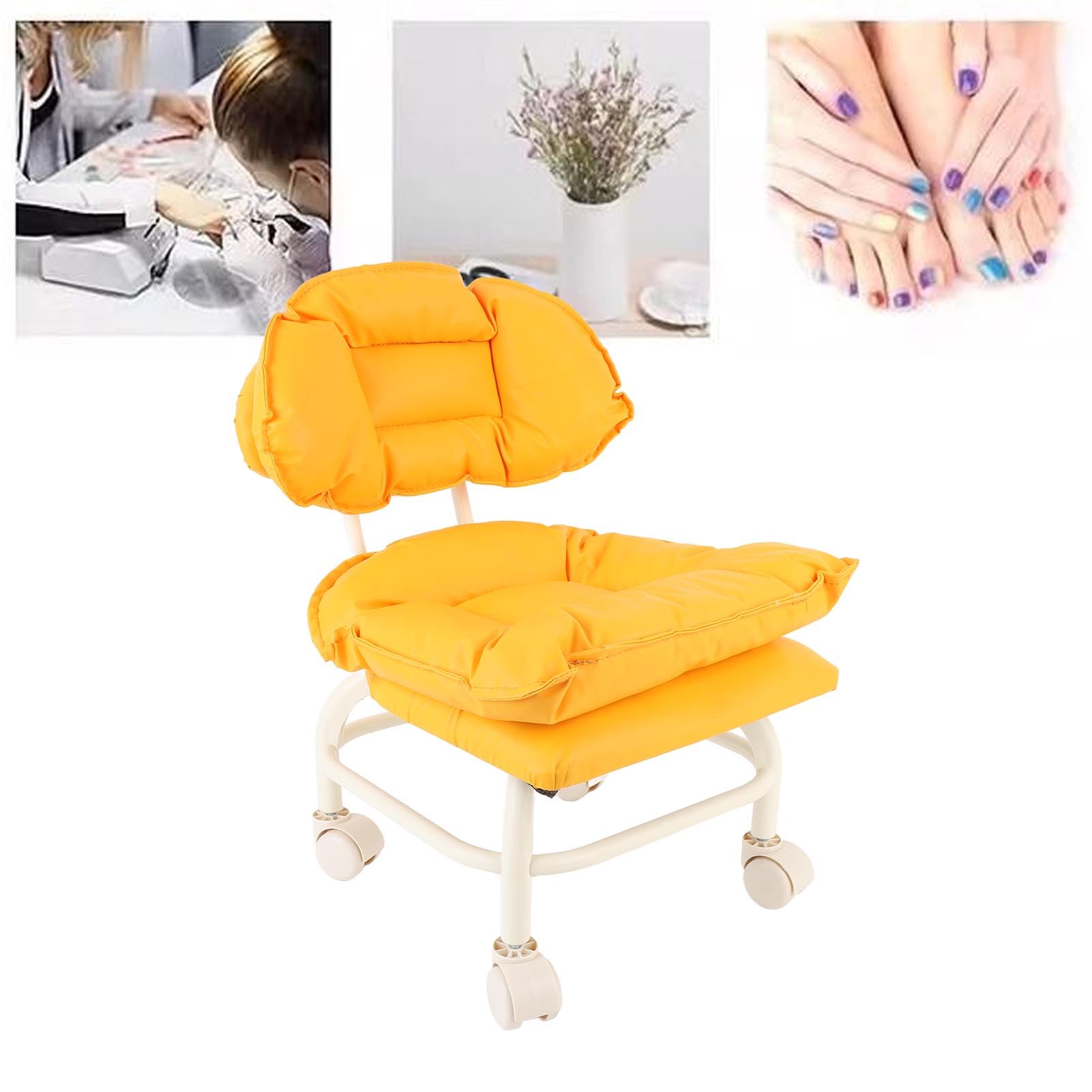Taburete con Rus PU impermeabile Que Abse los pes Rus Giratorias 360 ​​​​Grados Silla con Giratoria con Rodamientos Dobles Taburete Trabajo con Resp ómico para