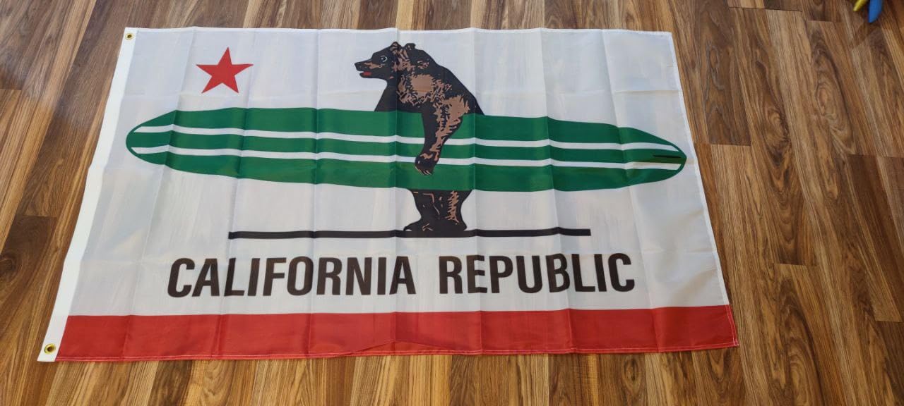 California Surfer Republic Flagge 90x150cm – Surf-Flagge Für Indoor & Outdoor