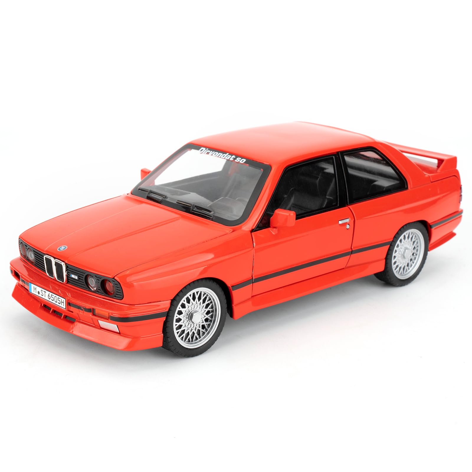 1/24 BMW M3 model car, alloy die-casting toy car, collectible toy model car, gift for kids, toy car with sound and light function and pull back function (red