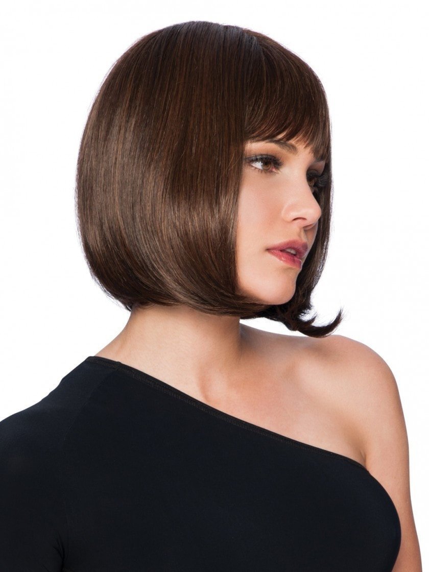 Classic Page Color SS25 Rooted Ginger Blonde - Hairdo 12" Shoulder Length Modernized Pageboy Off-Center Part Soft Full Bangs Tru2Life Heat Friendly Synthetic Breathable Cap Peluca Maxwigs Booklet