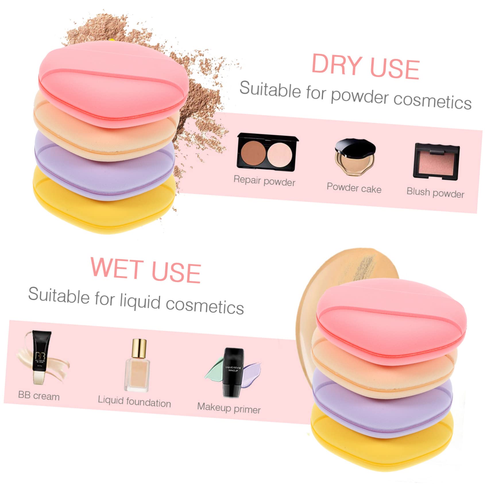 POPETPOP 20pezzi Spugnette Make up Per Fondotinta e Polvere Spugne Rotonde Schiuma Morbida Per Applicazione Di Trucco Facili Da Trasportare e Utilizzabili Viaggio