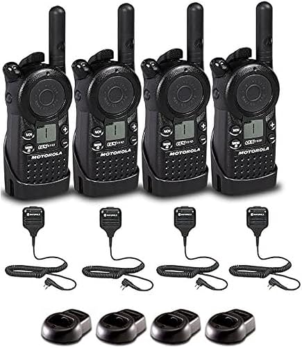 Miniatura 6 de 4 x Motorola CLS1110 UHF 1W 1 canal de radio de 2 vías (CLS1110) + 4 micrófonos de altavoz remoto HKLN4606 - Paquete de 4 con paquete de micrófono