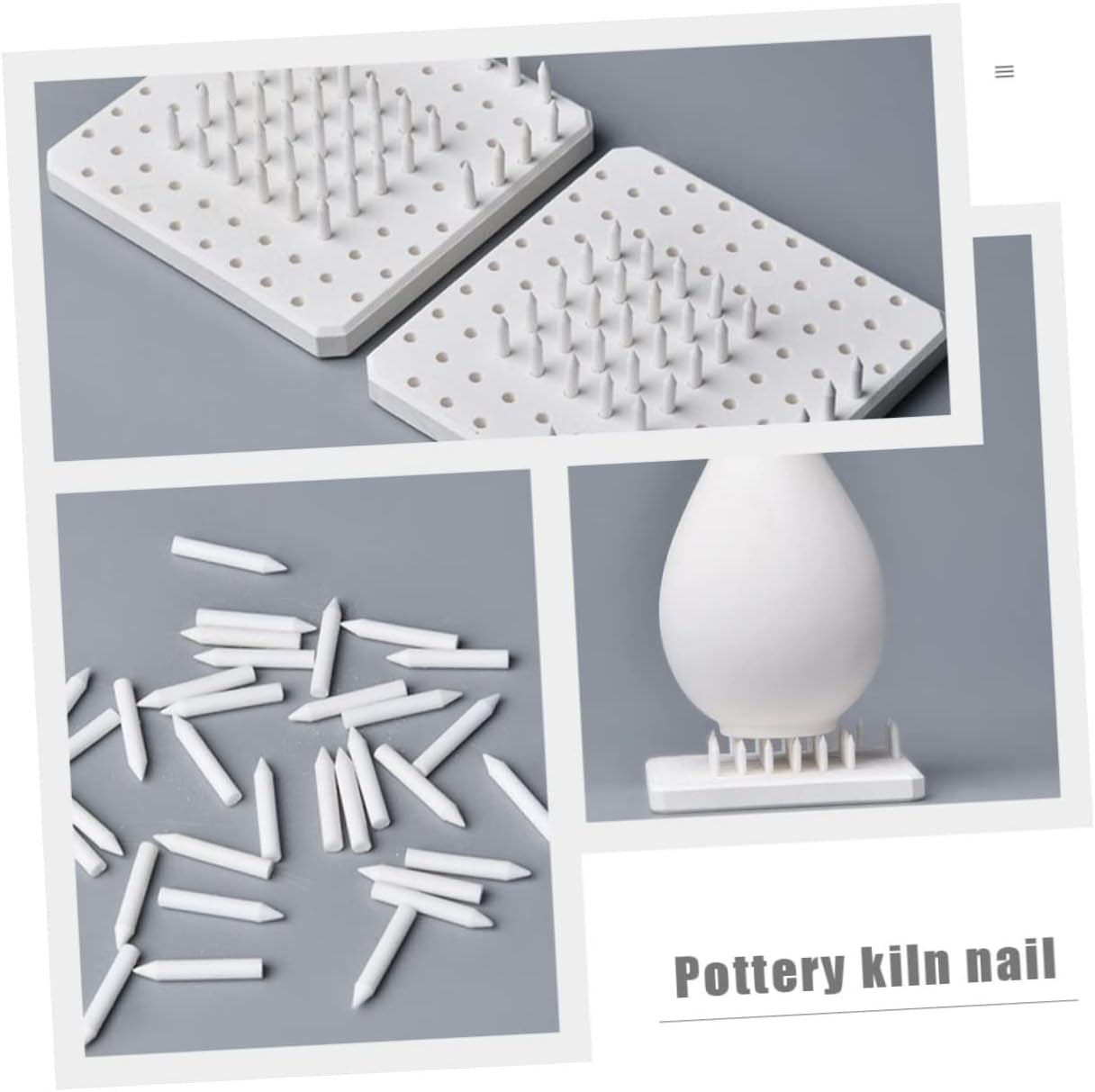 COHEALI 240pcs Support Nails High-Temperature Refractory Ceramic Pottery Firing Holders for Glaze Works Compact and Tools for Easy Pottery Support