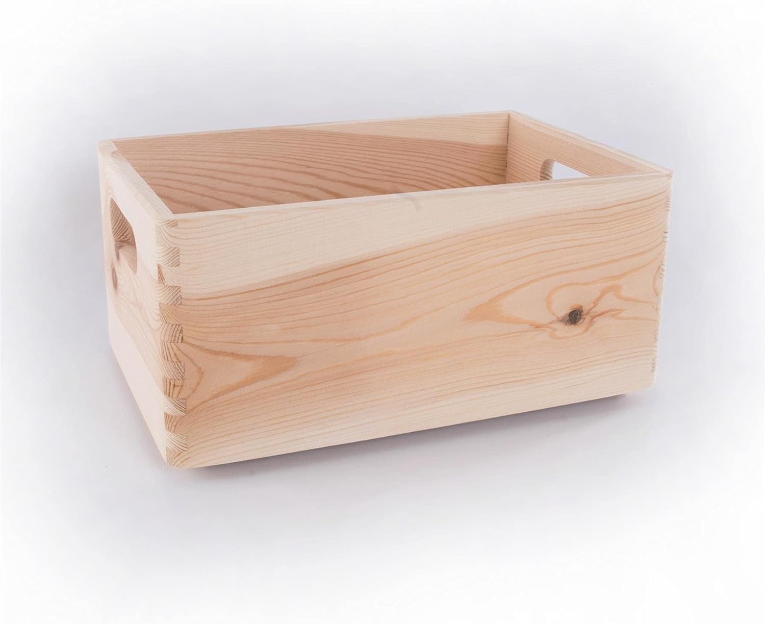 WooDeeDoo Under Bed Wood Storage Box With Handles 30 x 20 x 14 cm