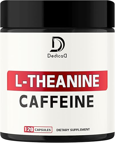 Cápsulas de L-teanina de 200 mg y píldoras de cafeína pura de 200 mg - Suplemento inteligente de producción de energía, alerta, claridad cognitiva y disponible en Yaxa Colombia