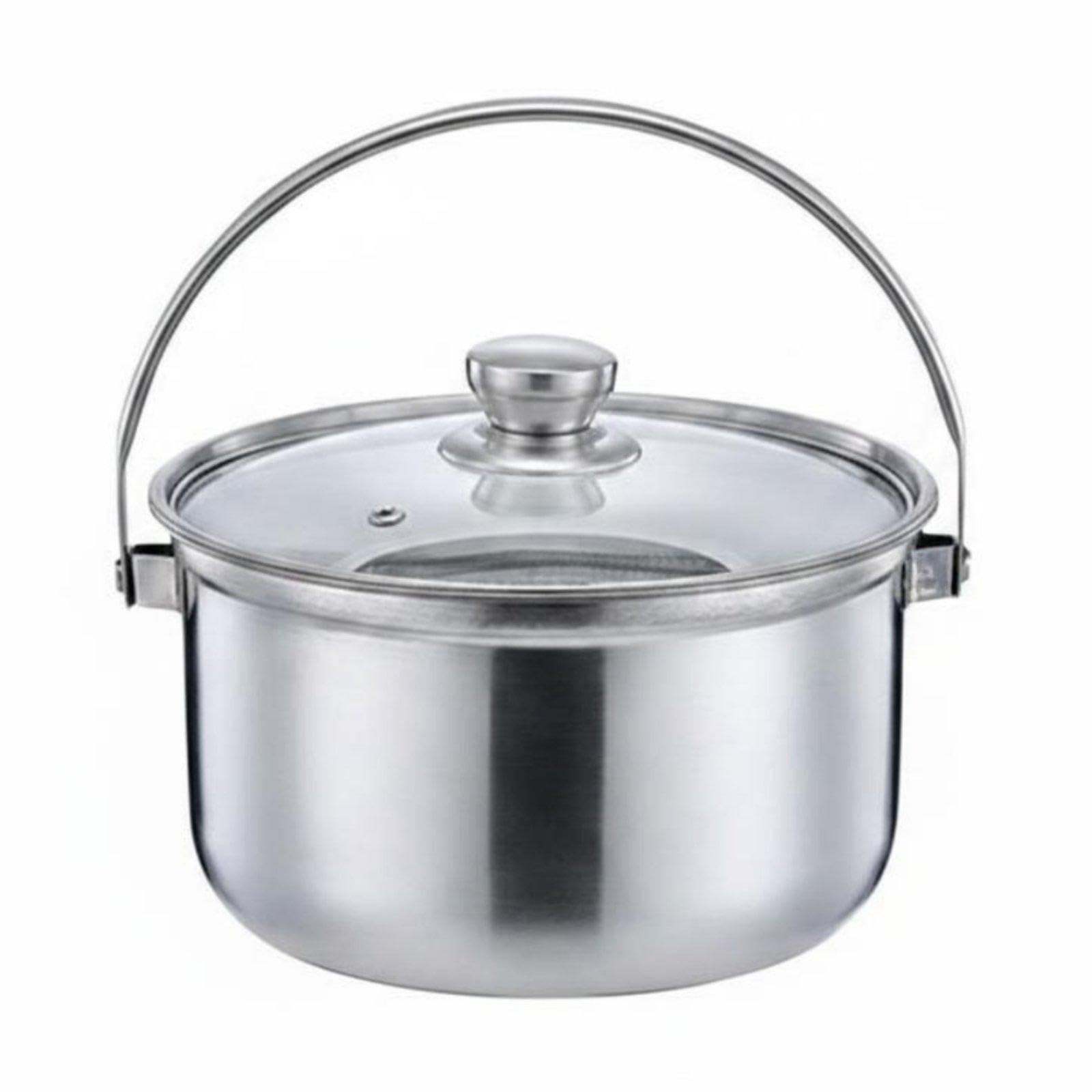 Deep Frying Pot with Strainer Multi-Functional Stainles | Deep Frying Pot with Strainer Multi-Functional Stainless Steel Fryer Thickened Material for Kitchen 24CM Handheld 304 Glass-image-41