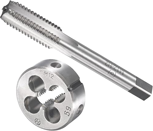 Miniatura 6 de Juego de roscas y troqueles, rosca M11 x 1.5, rosca métrica de acero de alta velocidad y kit de herramientas de troquelado redondo (aplicaciones