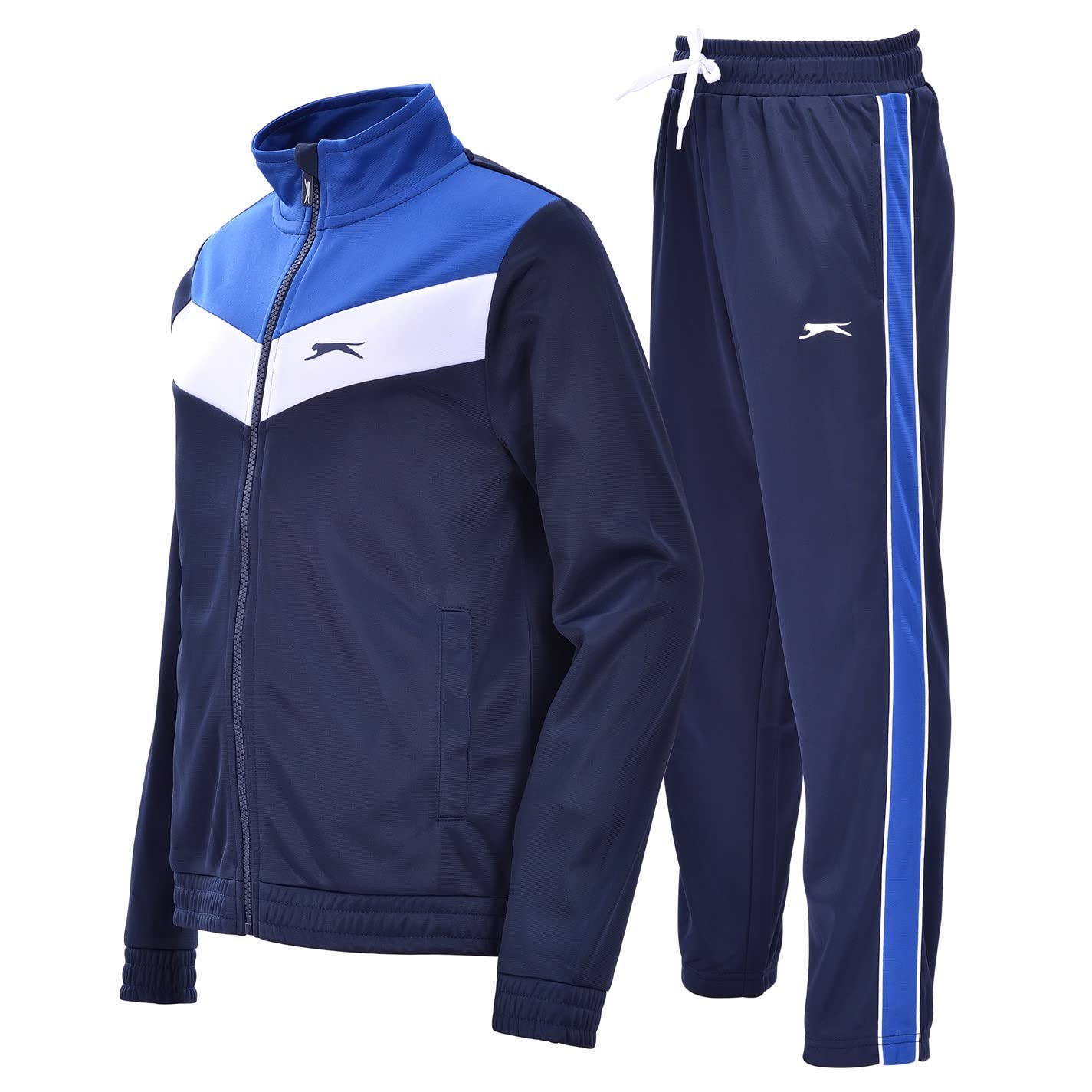 Slazenger Navy/White/Royal Kids Tracksuit Junior 13 (Xl)