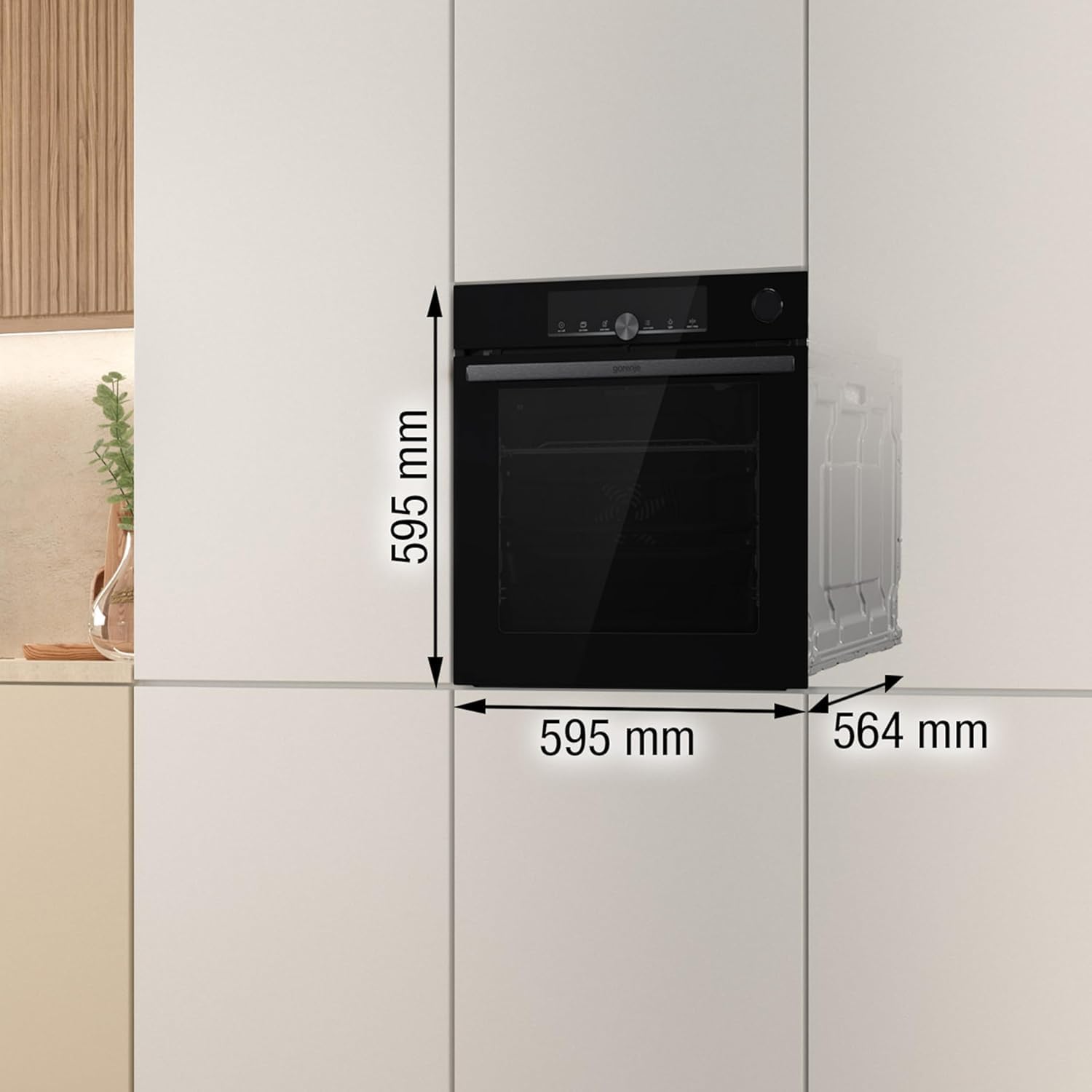 Gorenje BPSA 6747 A08BG Einbau-Backofen 77L Heißluft Pyrolyse Schwarz