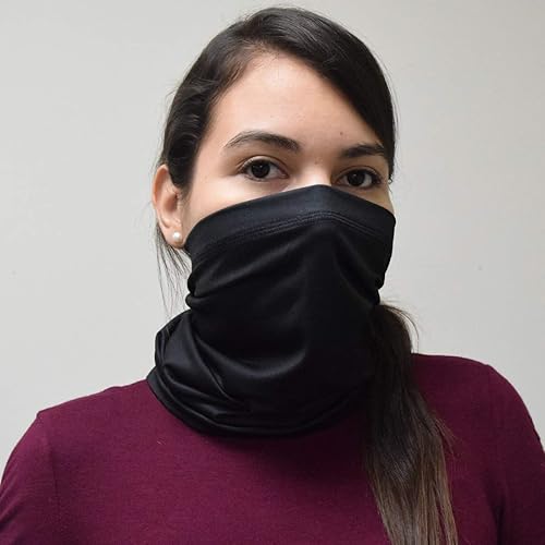 Miniatura 4 de Vive La Fete Polainas de cuello suaves y clásicas para hombres y mujeres, tejido elástico en cuatro direcciones, transpirable, calentador de cuello