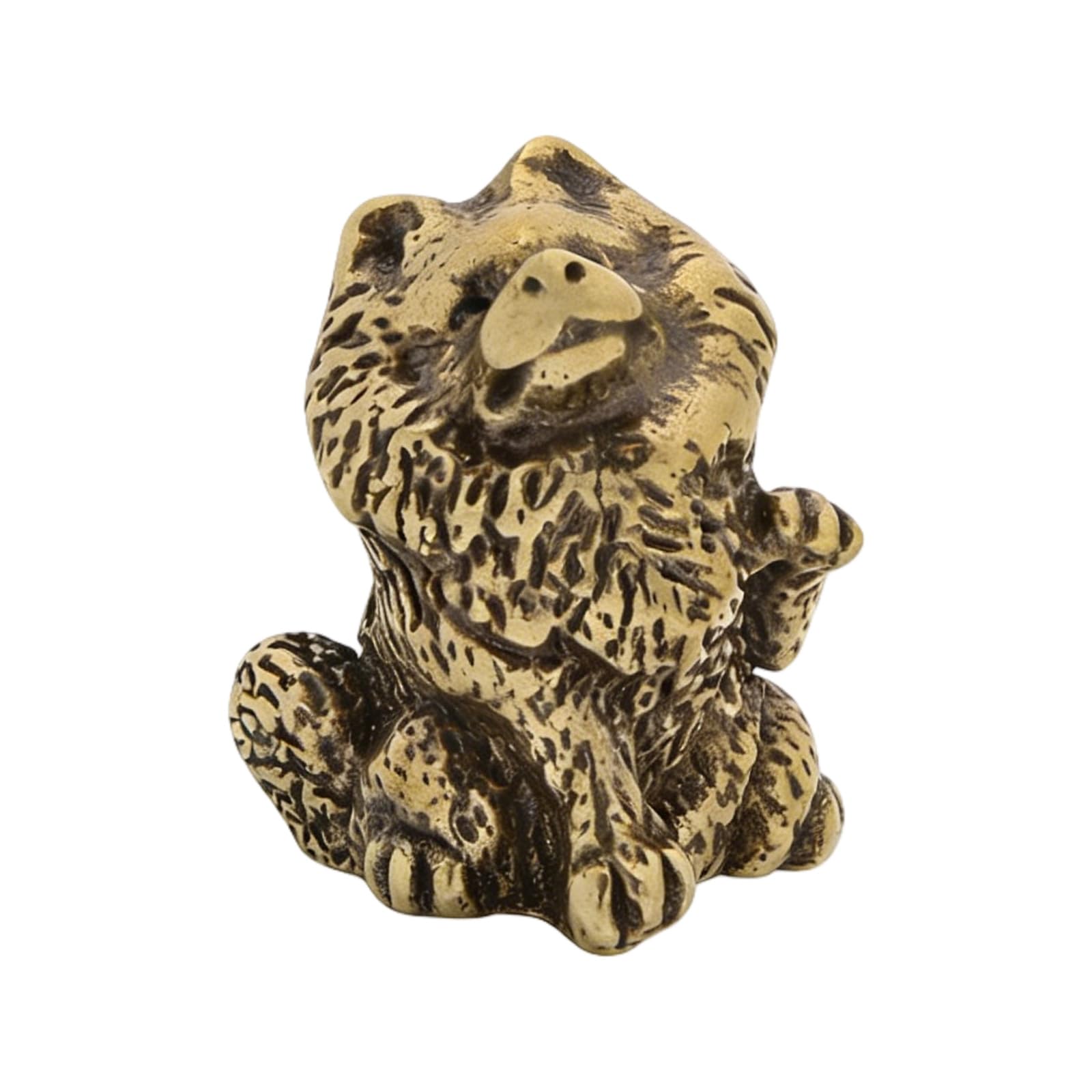 Tsophreniq Brass Animal Figurines Dog Statues Shelf Decors Accent Dog Decorative Objects Tabletop Centerpieces for Home Decors Brass Animal Figurine