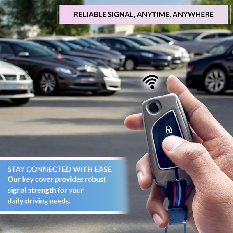 Image of NEODRIFT 'KeyShield' Car Key Cover for Toyota Corolla Altis (Shape 1, 03 Buttons) (Durable, Stylish, and 360 Protection)