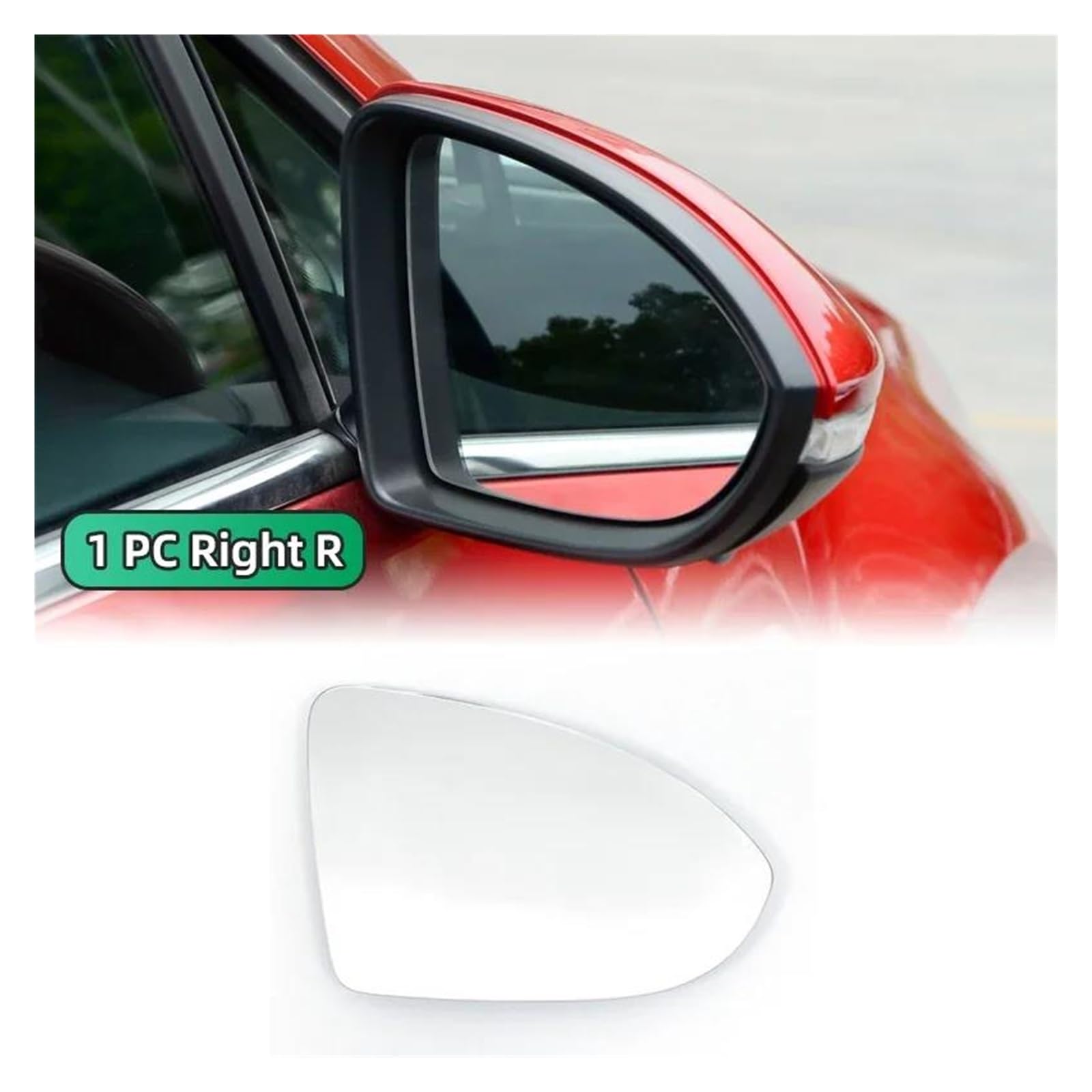 Lentille En Verre Rétroviseur Latéral Transparent Chauffant Pour VW Pour Golf 7 Pour MK7 Pour GTI Pour GTD 2012 – 2021 Pour Touran 5T Miroir Rétroviseur Voiture(A pair)