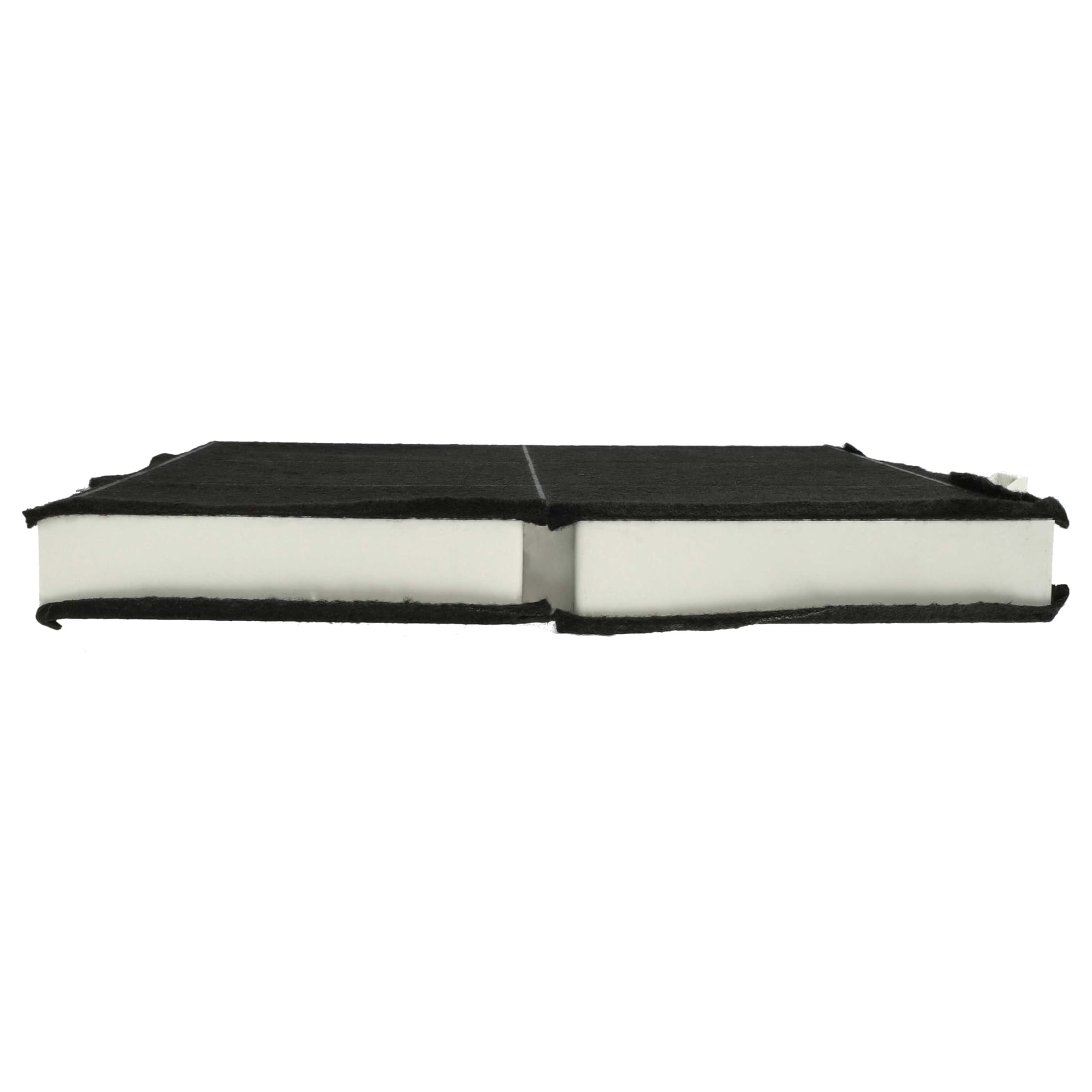 vhbw 2x filtro de carbón activado compatible con Balay 3BD873XP | 3BD891XP, 3BD892AP, 3BD892XP, 3BD893XP campanas cocina - 25,5 x 22,5 x 2,3 cm