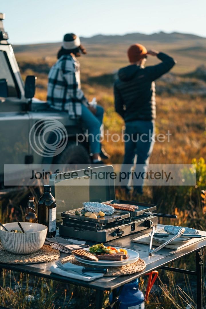 CADAC - 2-Cook 3 Pro Deluxe – grill stołowy – 50 mbar – grill kempingowy – do grillowania na zewnątrz – stal – aluminium – tworzywo sztuczne – grill gazowy – w zestawie torba transportowa