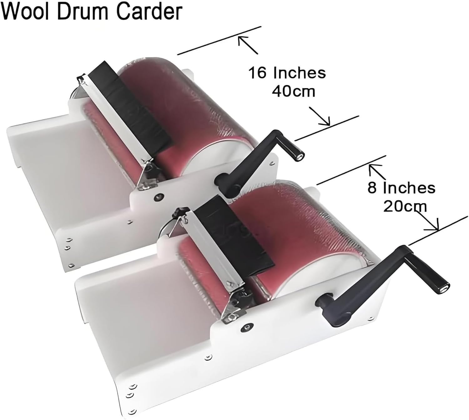 Wool Carding Machine - Heavy Duty Belt Drive Carder Kit, 20cm Roller Diameter, 4cm Feed Diameter, DIY Felt Making Tool for Handcrafting & Textile Projects~/
