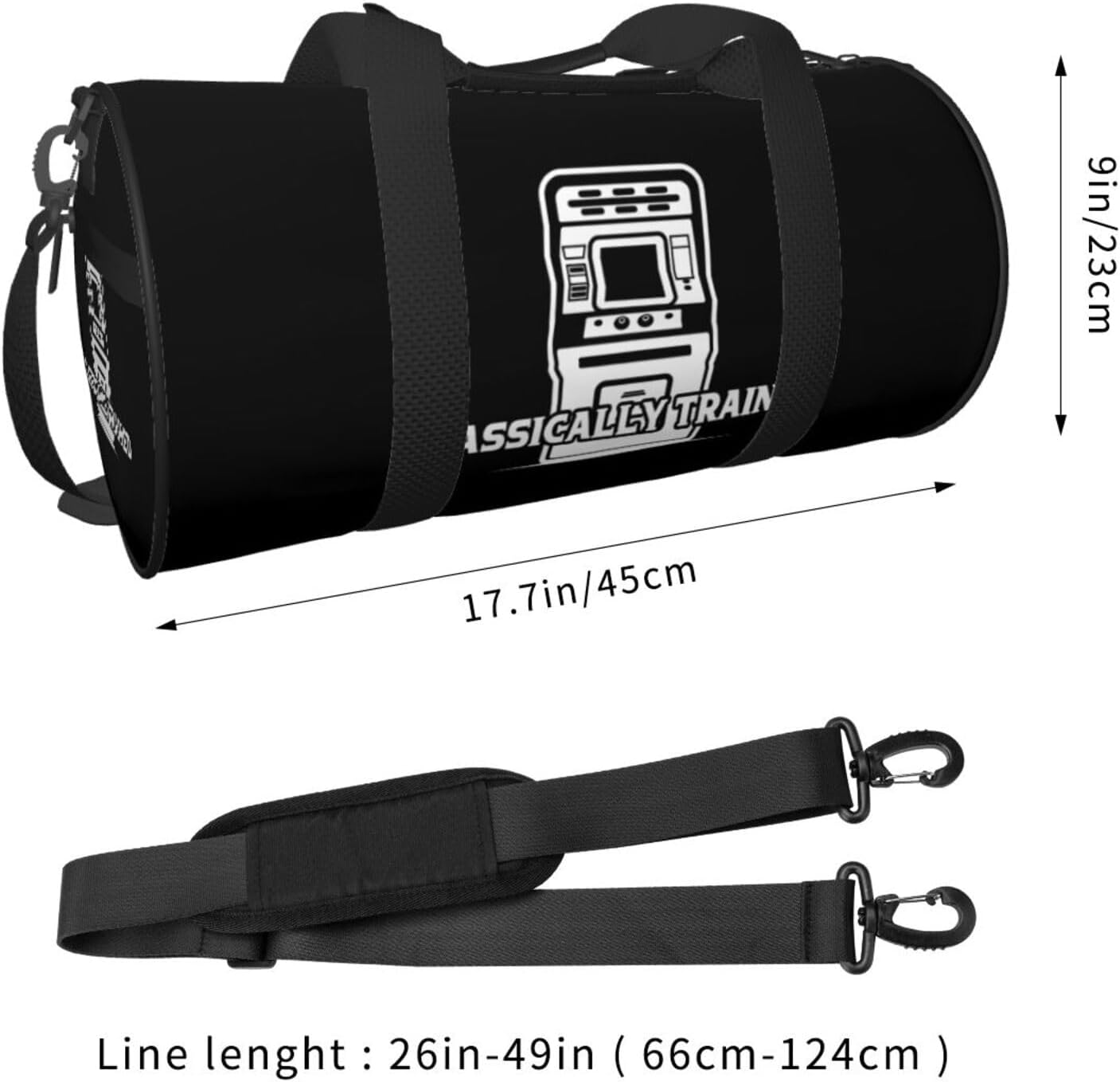 Classically Trained Retro Video Games Duffel Bag Gym Bag Travel Sports Tote Large Foldable Beach Swim Yoga8