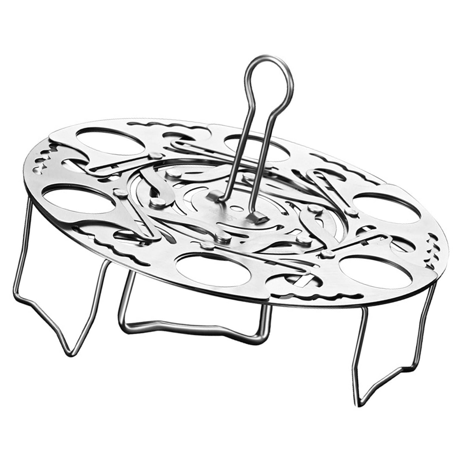 Elnwnnkc Rack Expandable Steamer Basket 304Stainless Steel Texture Suitable for Vegetables and Seafood Cooking Vegetable Steamer Insert